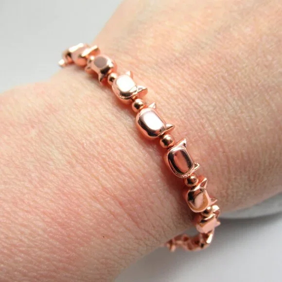 Copper Cat bracelet - Picture 3 of 11